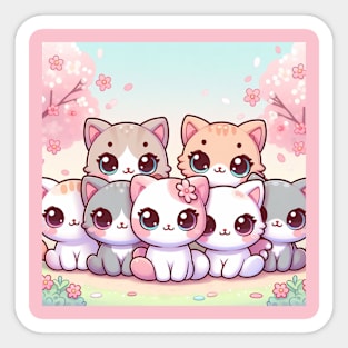 Kawaii Cats Sticker